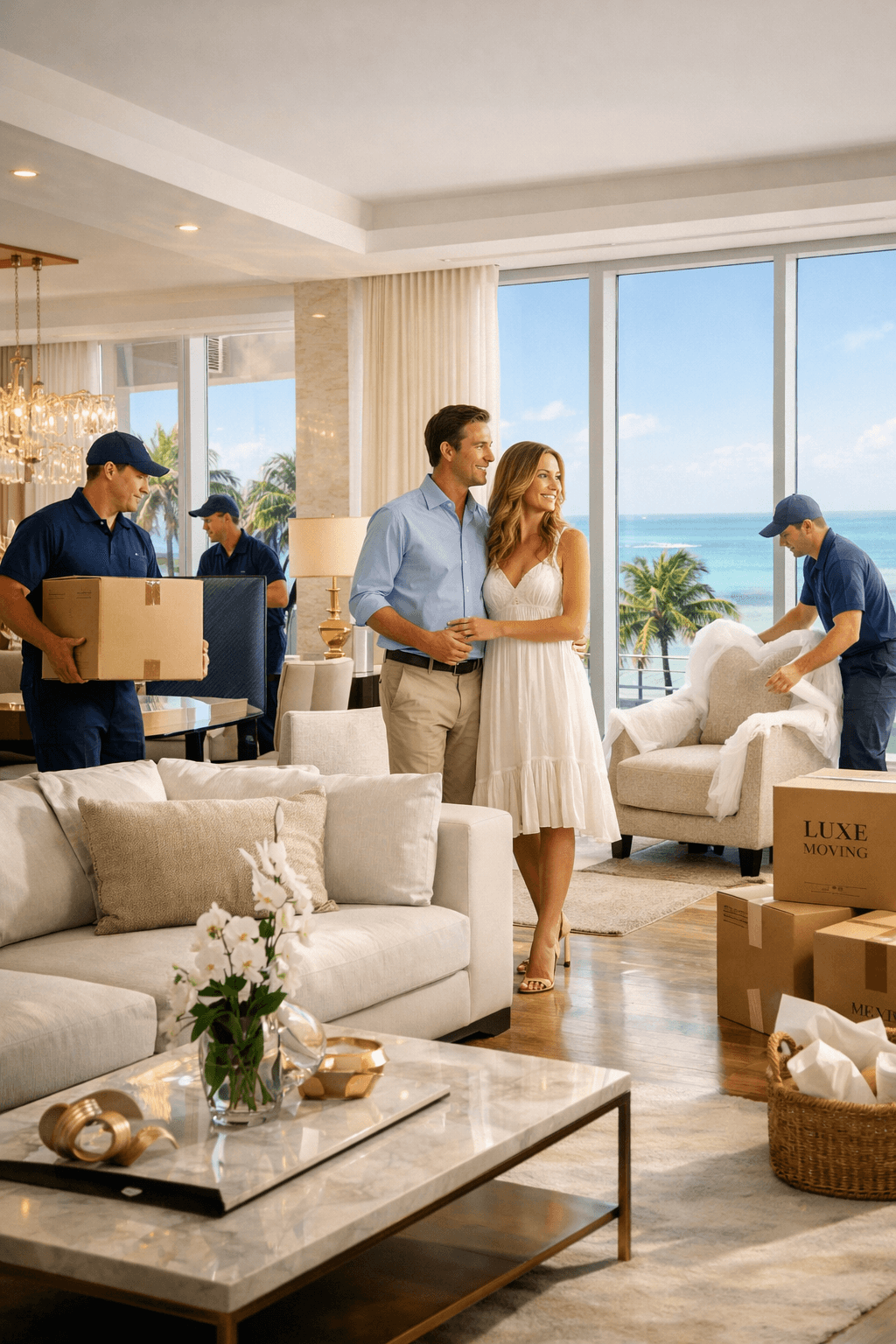 Easy Move Florida crew during a local residential move in South Florida